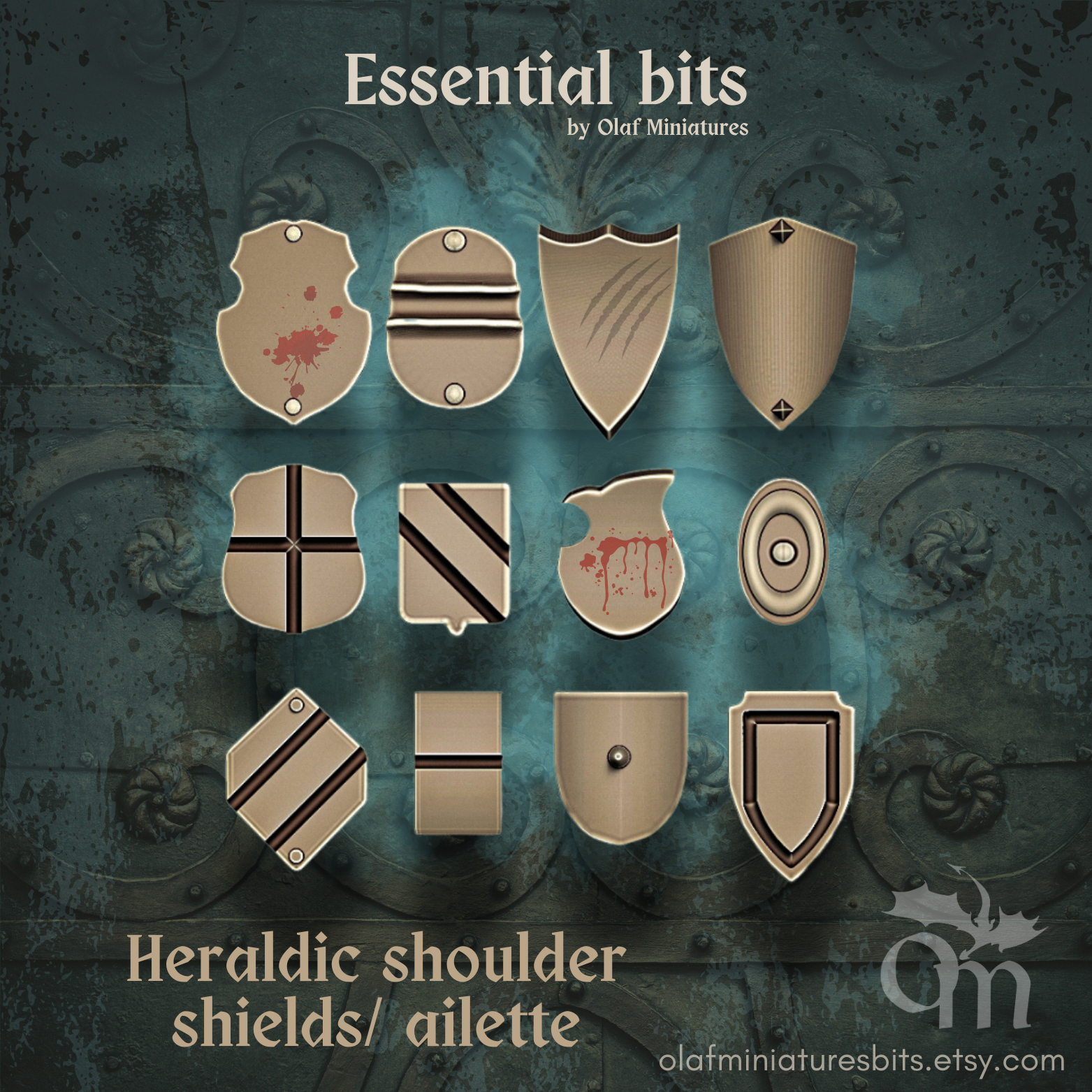 Heraldic shoulder shields/ ailette